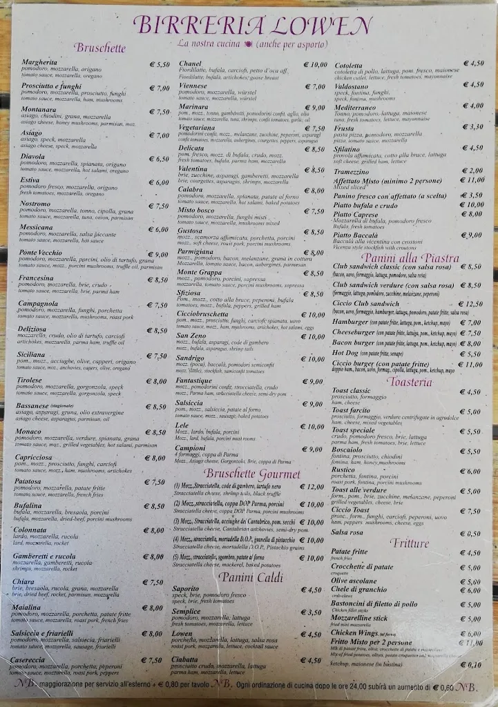 Menu_Birreria Lowen_Bassano del Grappa_image_3