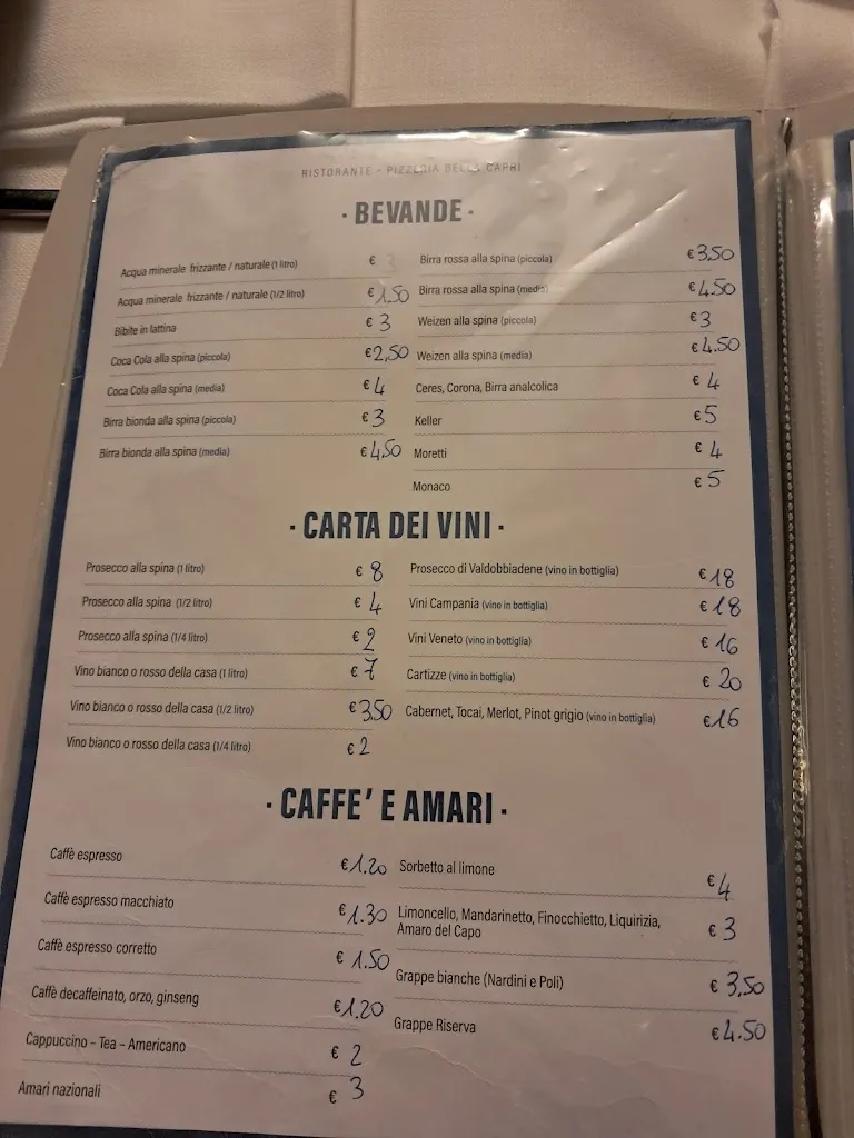 Menu_Ristorante Pizzeria Bella Capri_Bassano del Grappa_image_1