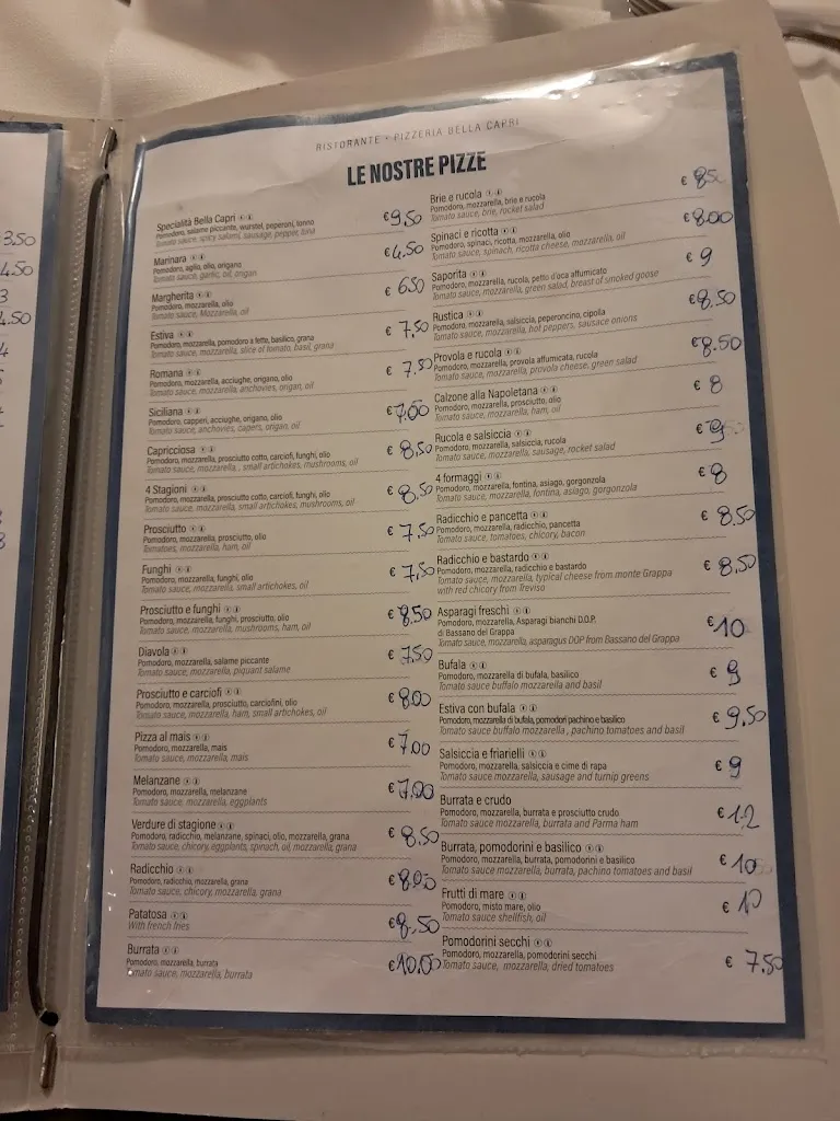 Menu_Ristorante Pizzeria Bella Capri_Bassano del Grappa_image_2