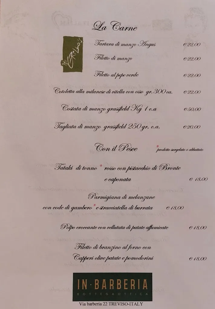 Menu_Grillo’s 1964 Restaurant Bistrot in Villa Selvatico_Biancade_image_3