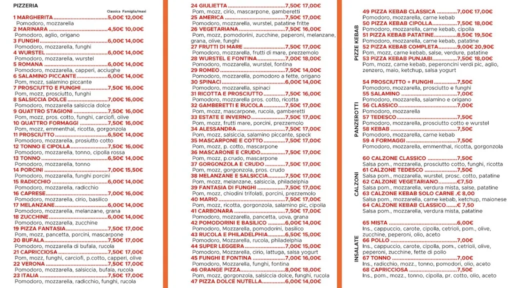 Menu_Orange food pizza kebab _Beccacivetta-Azzano_immagine_1