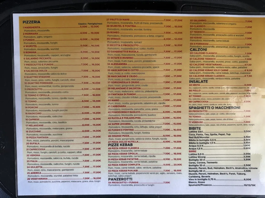 Menu_Orange food pizza kebab _Beccacivetta-Azzano_immagine_2