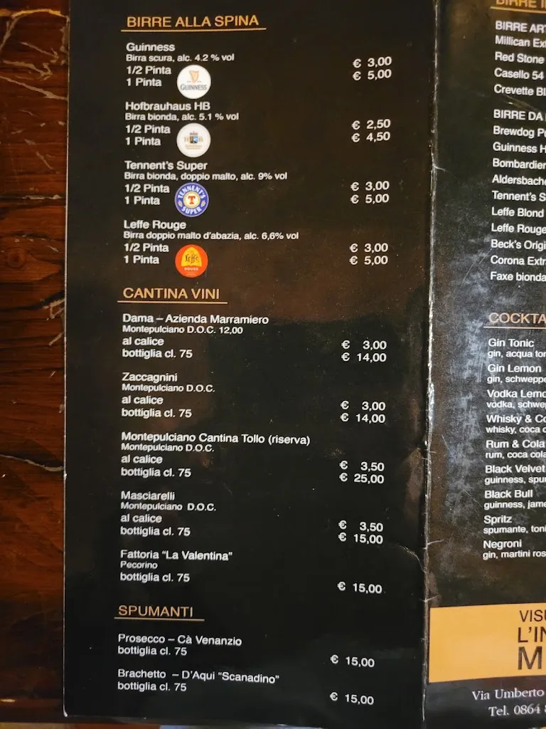 Menu_Birreria Morrison_Castel di Sangro_image_1