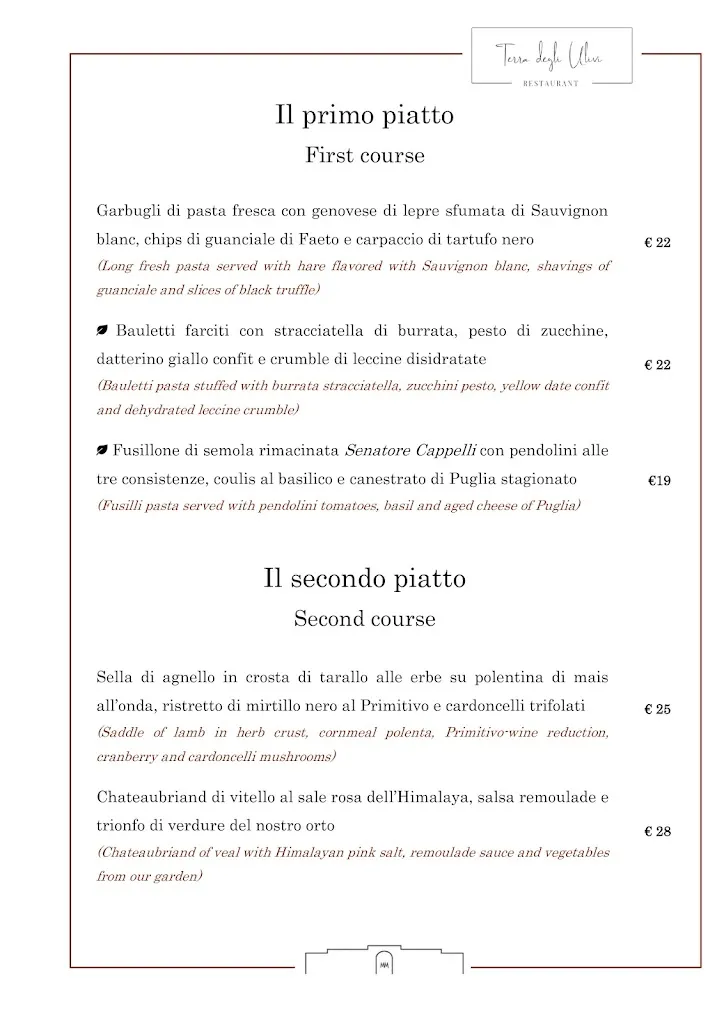 Menu_Terra degli Ulivi Restaurant_Otranto_immagine_1