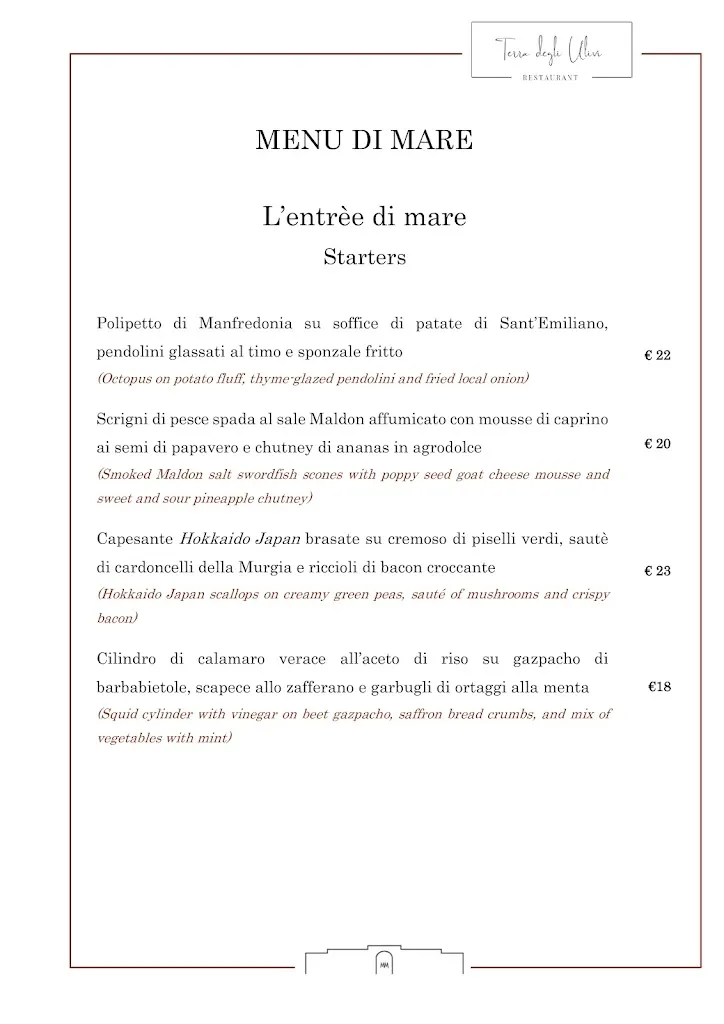 Menu_Terra degli Ulivi Restaurant_Otranto_immagine_3