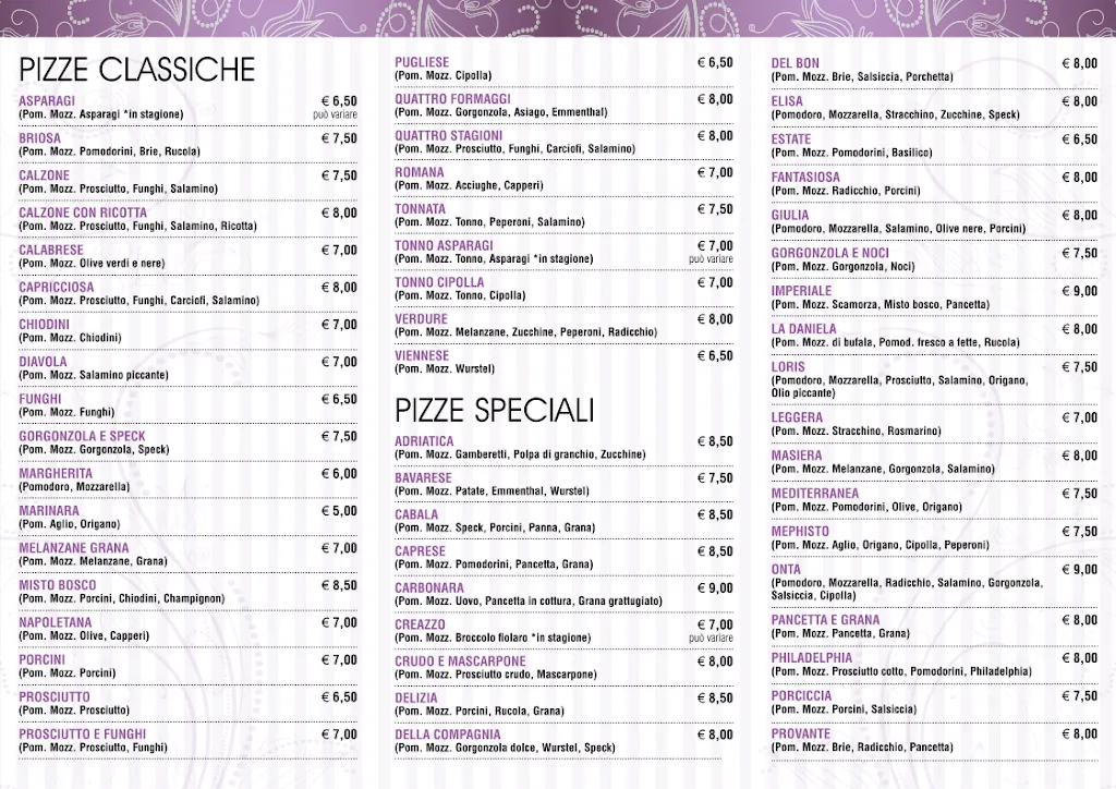 Menu_AL GLICINE RISTORANTE PIZZERIA BIRRERIA_Bolzano Vicentino_image_1