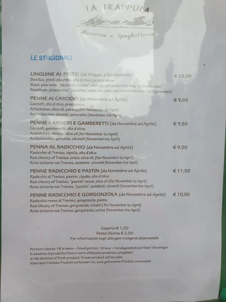 Menu_La Trappola_Belluno_image_1