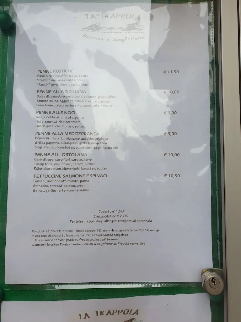 Menu_La Trappola_Belluno_image_4