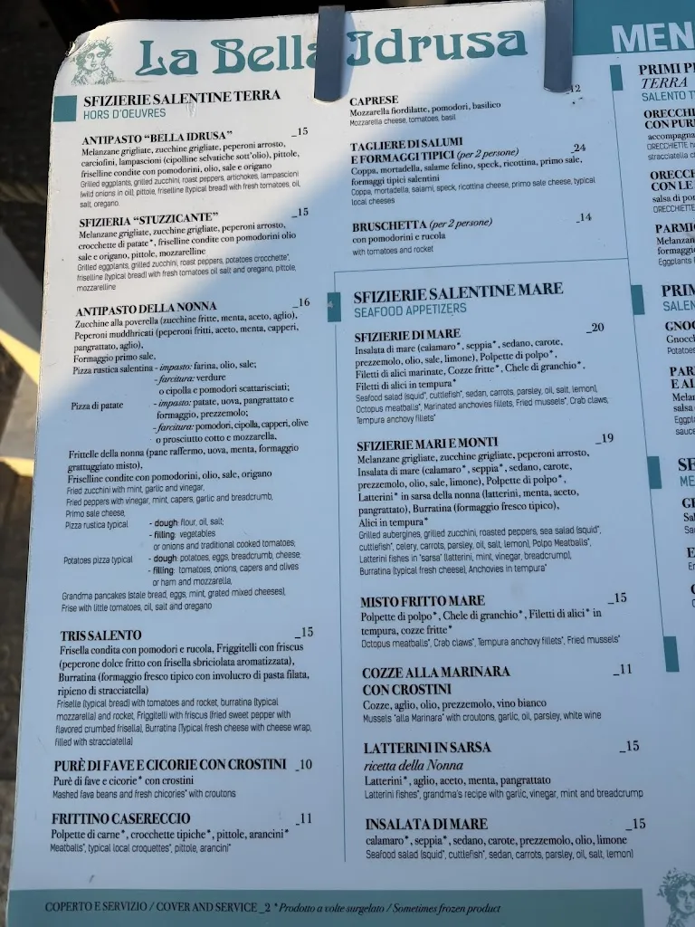 Menu_La Bella Idrusa_Otranto_image_2