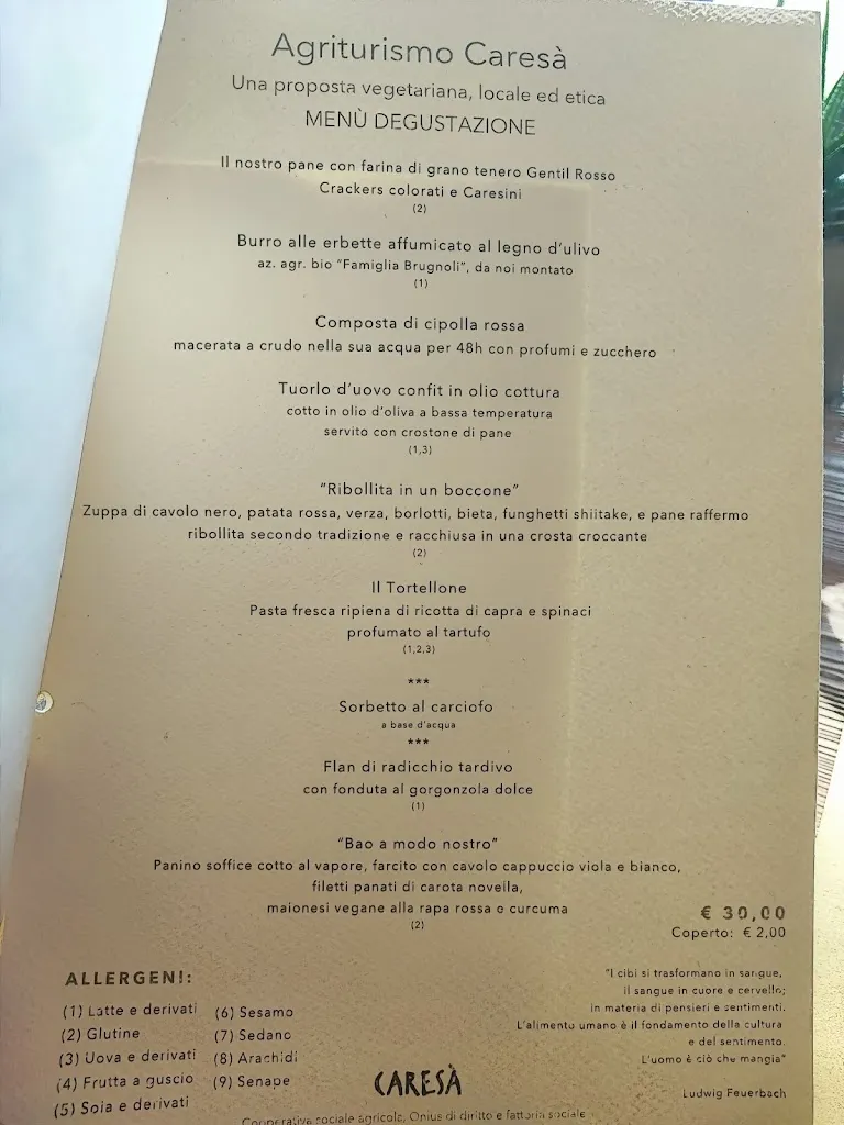 Menü_Agriturismo Caresà_Bojon-Lova_Bild_1