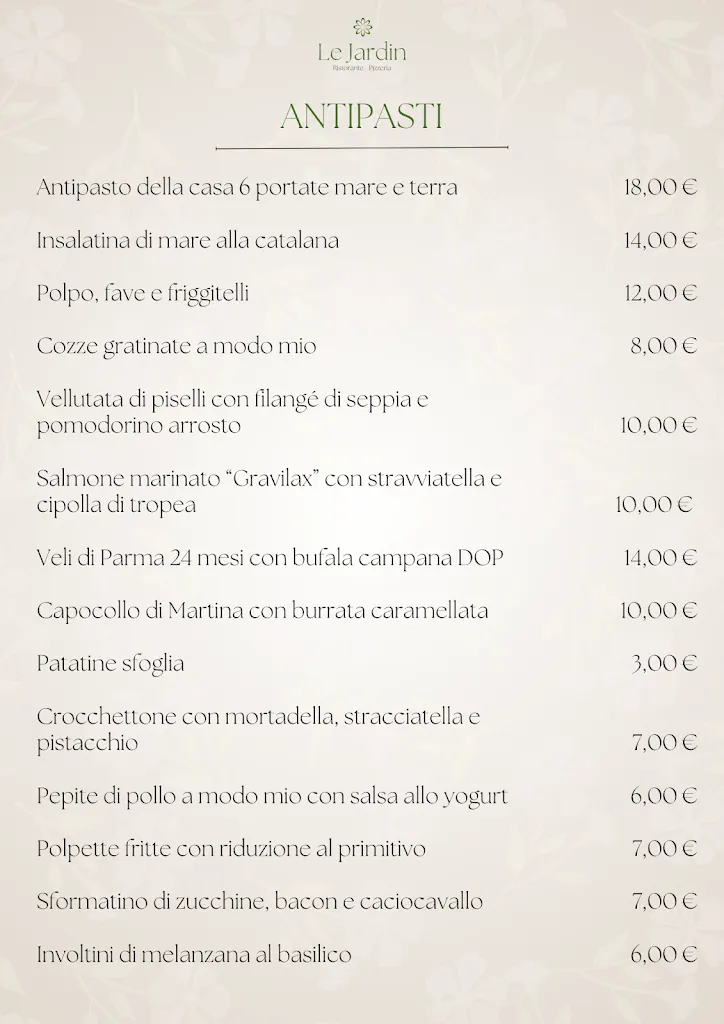 Menu_Le Jardin | Ristorante - Pizzeria_Palagianello_image_1