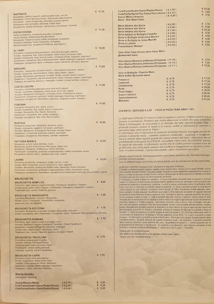 Menu_Spaghetti Haus bibione_Bibione_image_1
