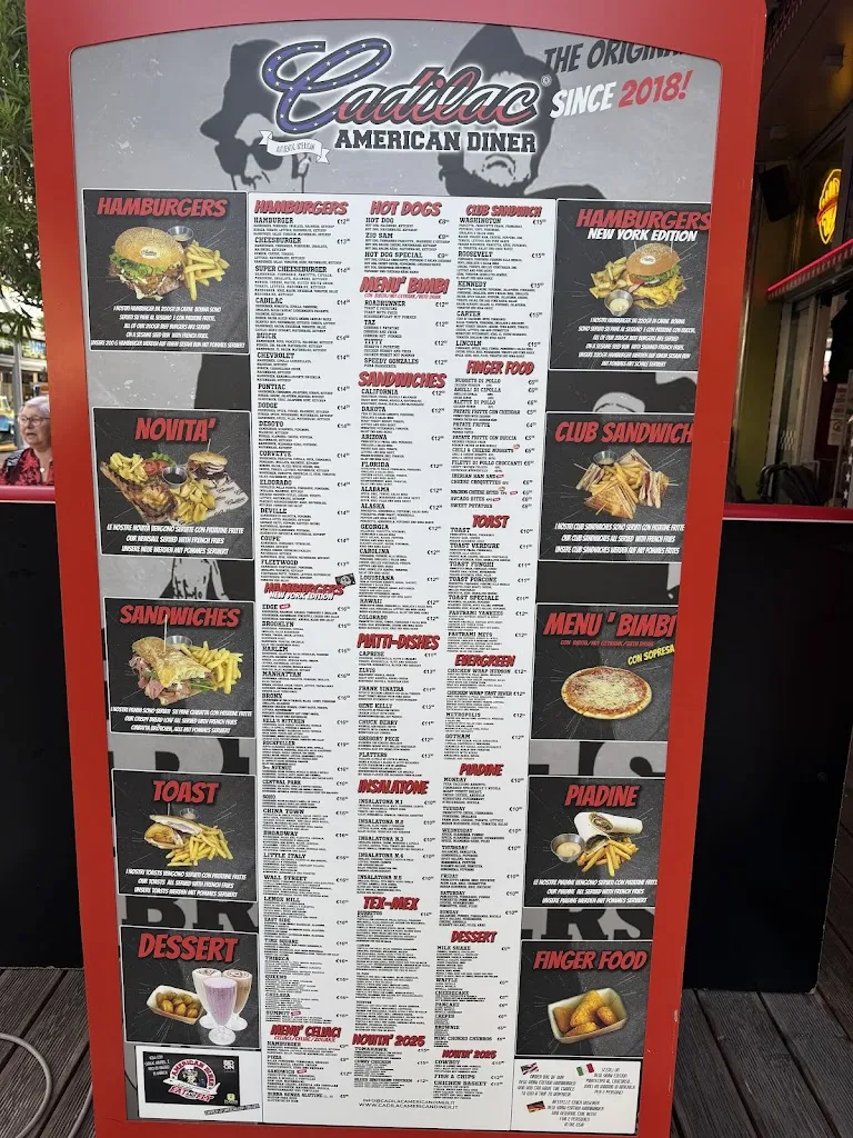 Menu_Cadilac American Diner Bibione_Bibione_immagine_1