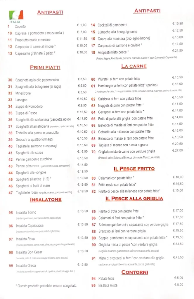 Menu_Ristorante pizzeria Rosa Bibione_Bibione_image_2