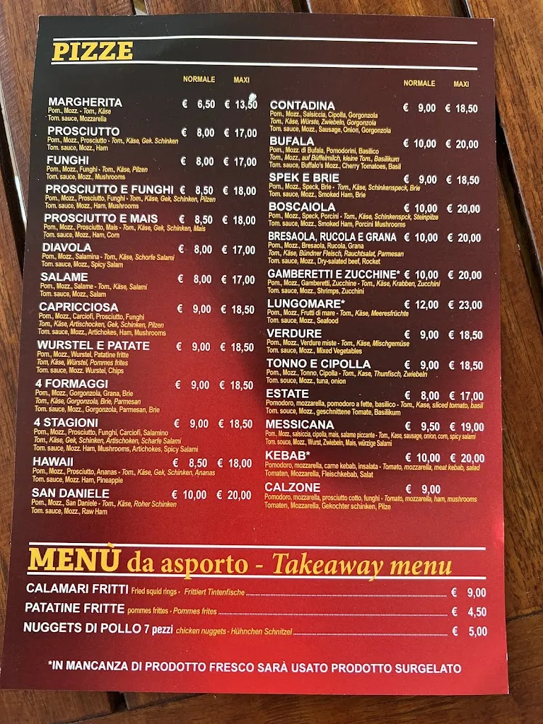 Menü_Pizzeria Ristorante Gelateria 
