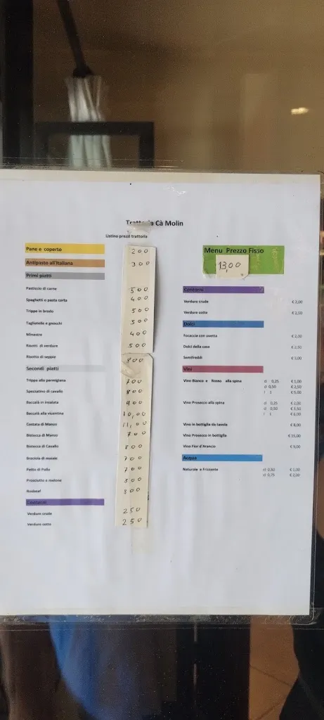 Menu_Trattoria Ca Molin Di Zampieri Benvoglio_Bovolenta_immagine_1