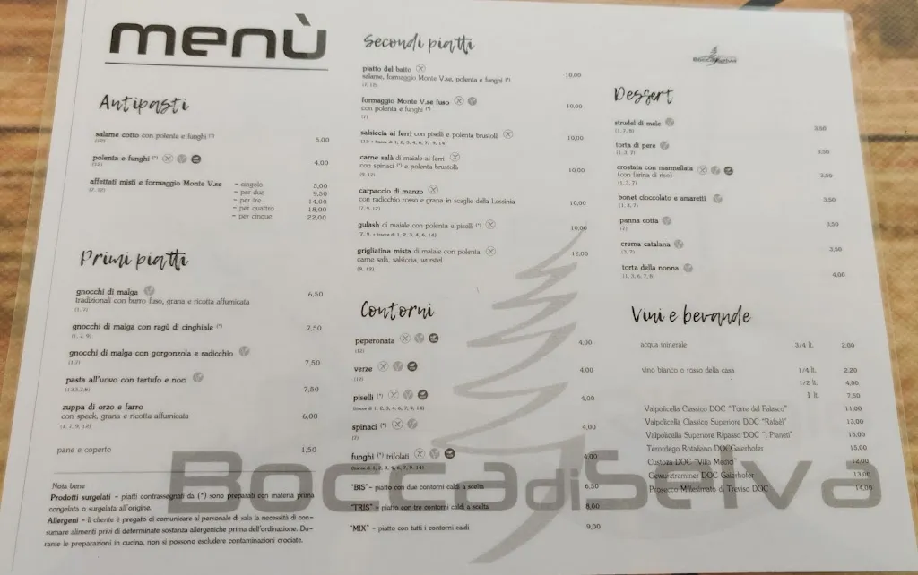 Menu_Rifugio Bocca di Selva_Bosco Chiesanuova_image_1