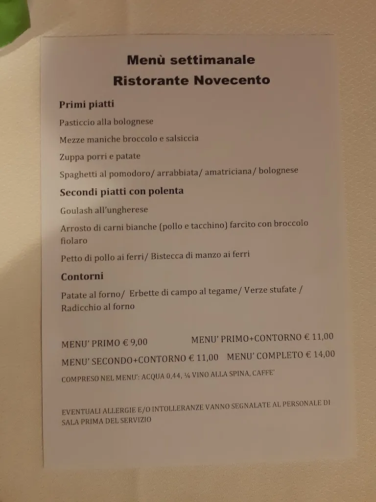 Menu_Ristorante Novecento_Brendola_image_1