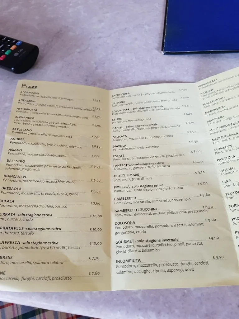 Menu_Monkey's Cafè e Pizzeria_Brendola_image_3