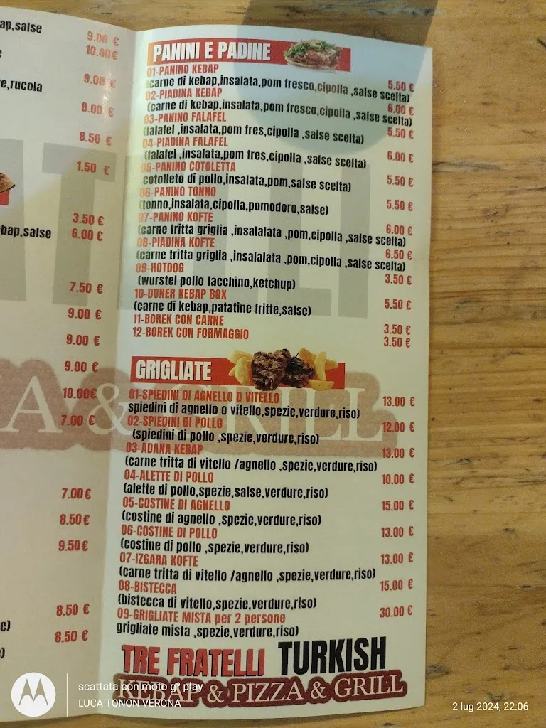 Menu_Turkish kebap Tre Fratelli_Bovolone_image_3