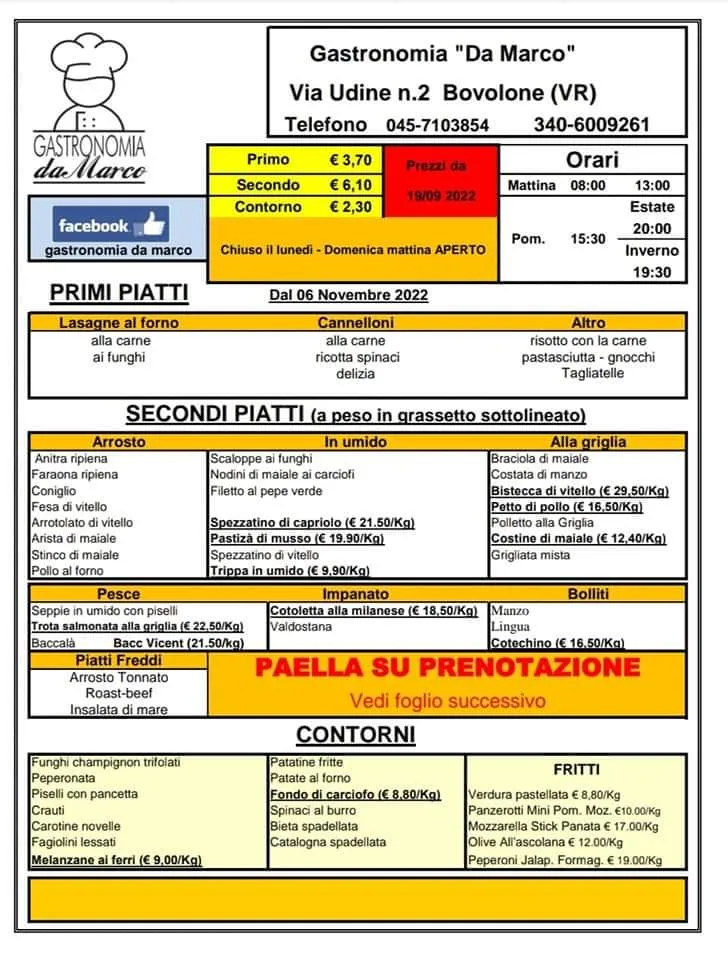 Menu_Gastronomia Da Marco_Bovolone_image_1