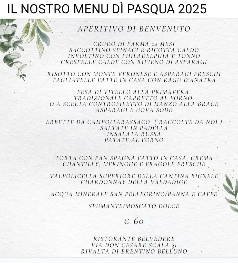Menu_Hotel Ristorante Pizzeria Belvedere_Brentino Belluno_immagine_1