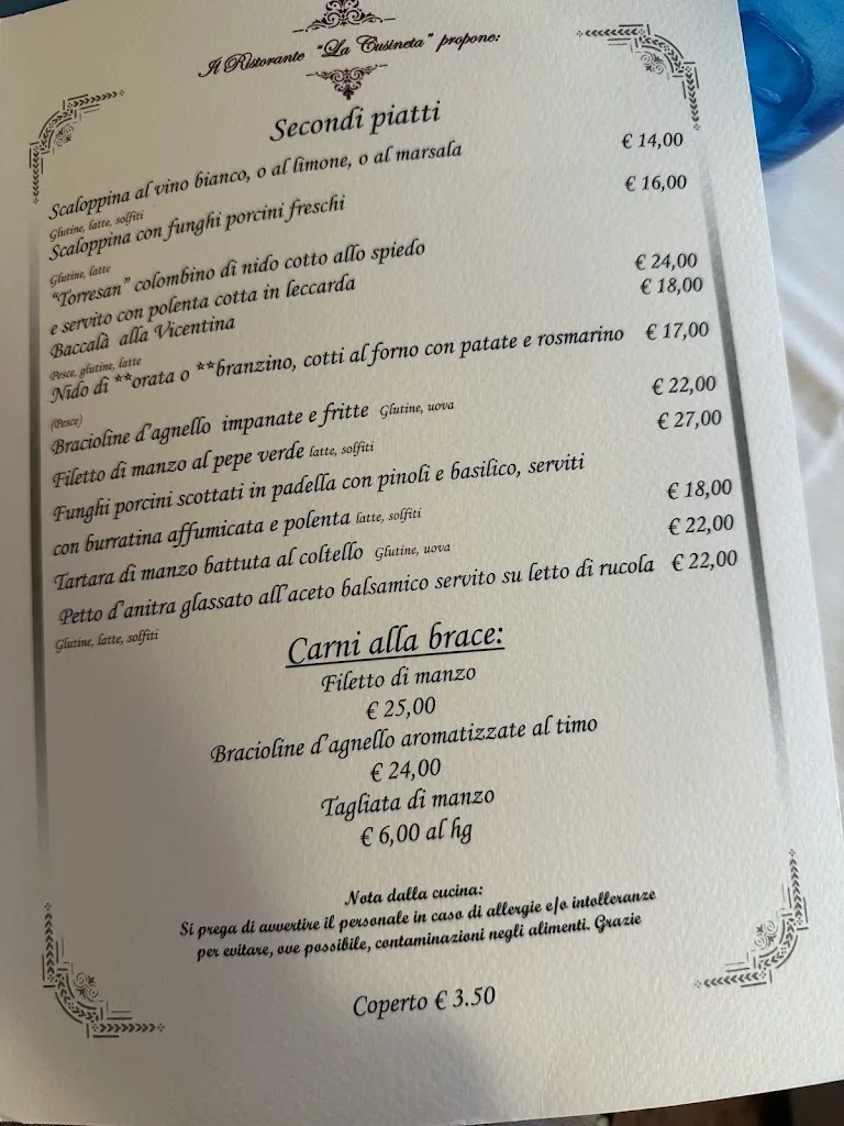 Menu_Ristorante La Cusineta_Breganze_image_1