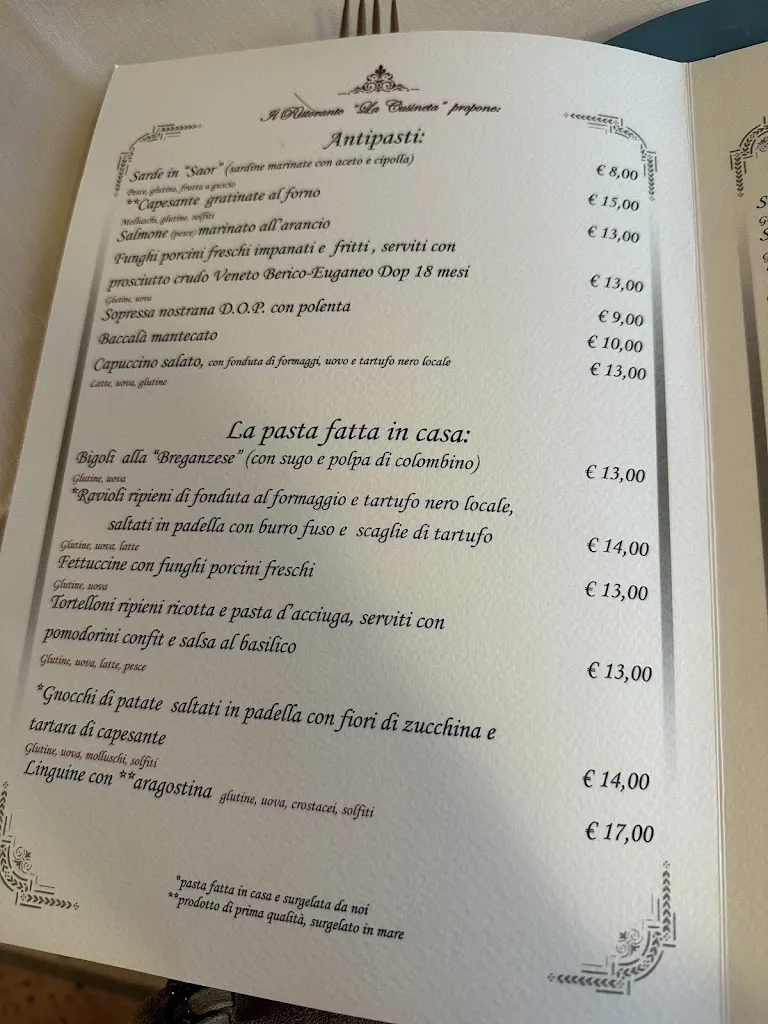 Menu_Ristorante La Cusineta_Breganze_image_2