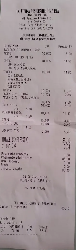 Menu_La Fiamma | Pizzeria & Ristorante_Breganze_immagine_2