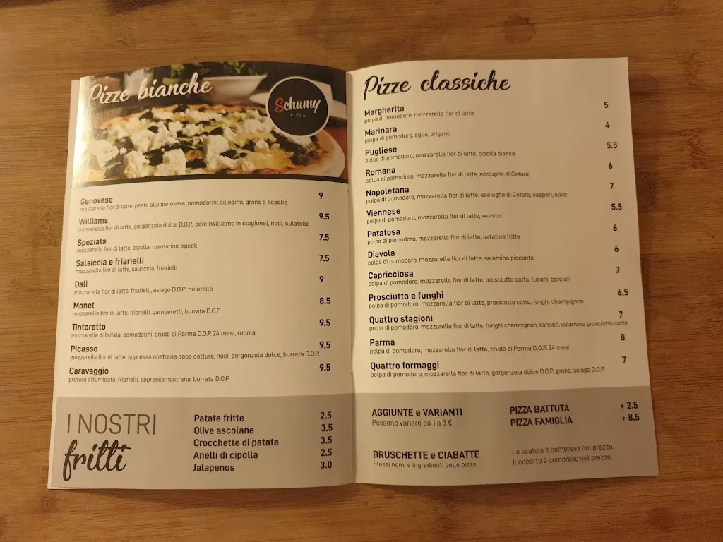Menu_Schumy Pizza di Boschiero Edoardo_Breganze_immagine_1