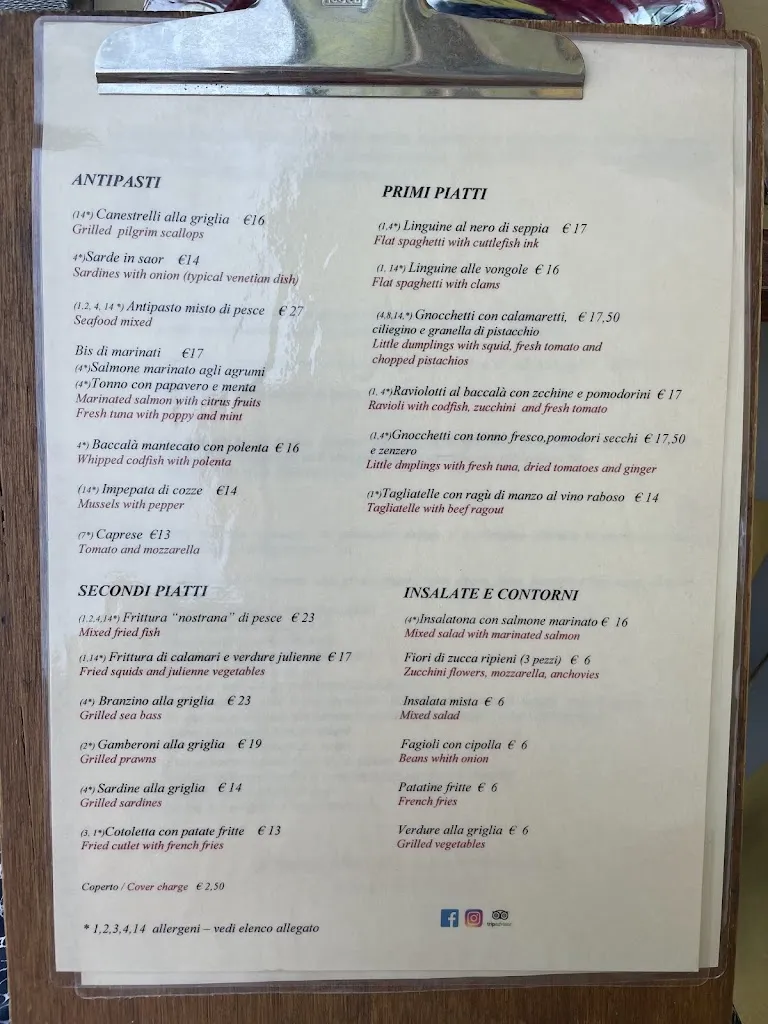Menu_Osteria Al Fureghin_Burano_image_2