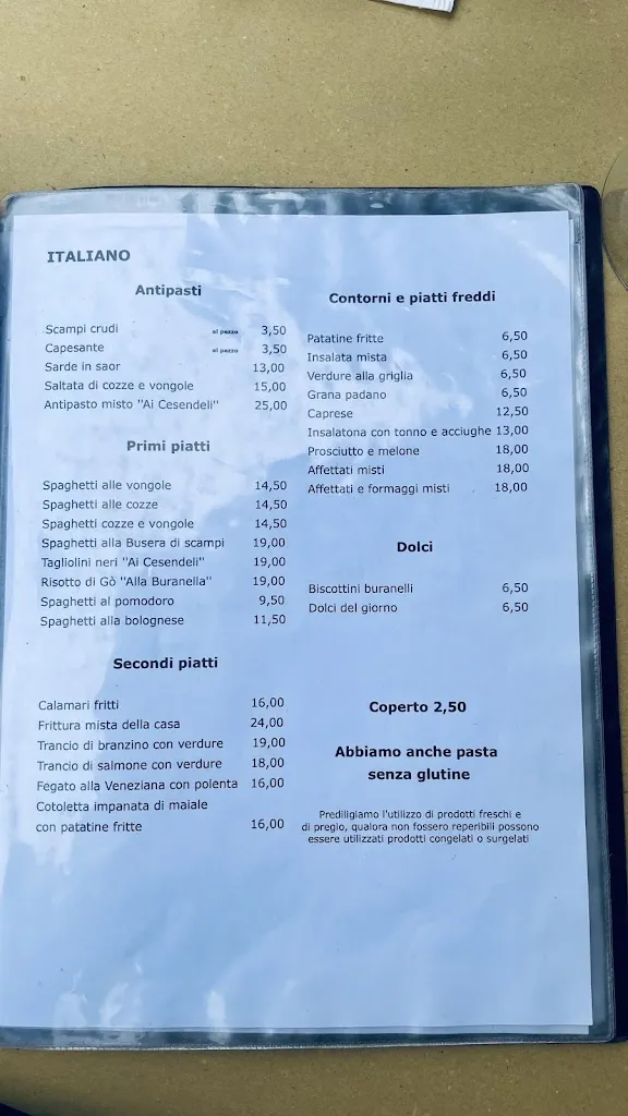 Menu_Osteria Al Fureghin_Burano_image_4