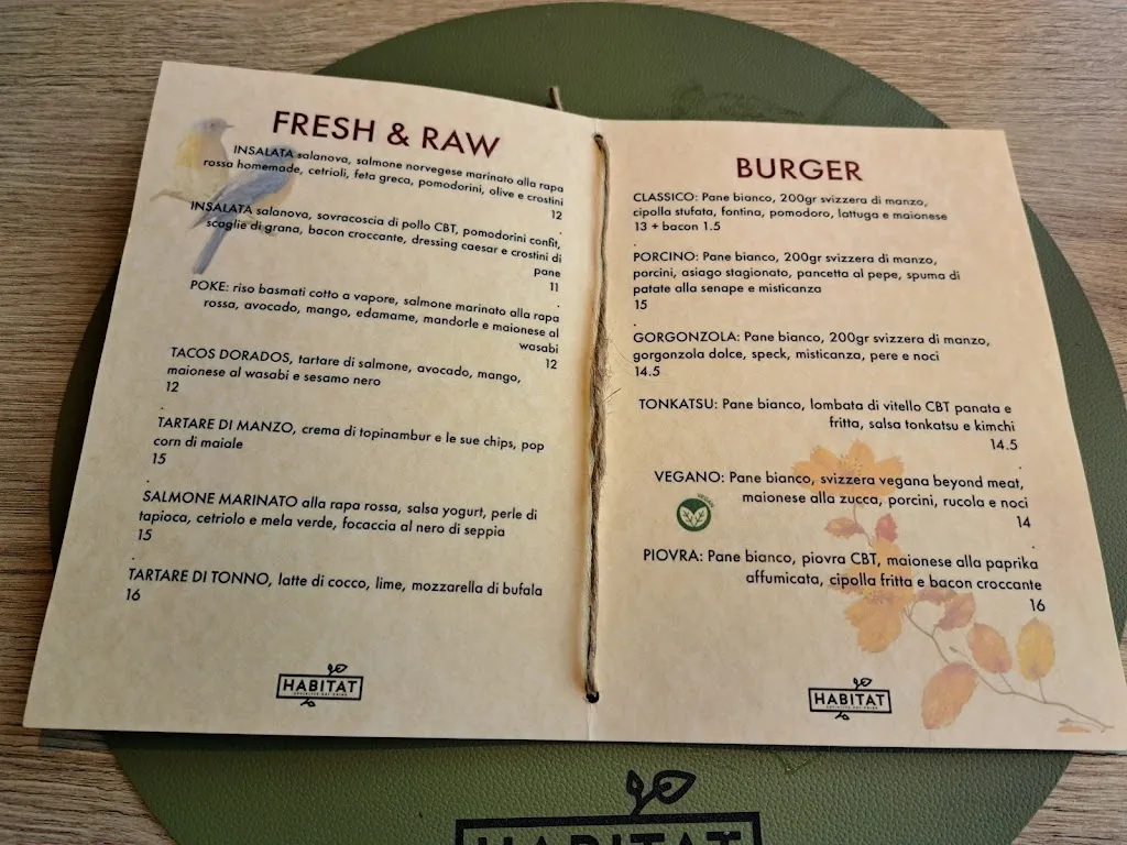 Menu_Habitat Bistrot_Ca' Rainati_image_1