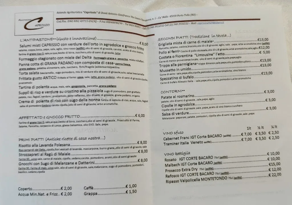 Menu_Ristorante Agriturismo Caprissio_Ca' Tiepolo_image_4