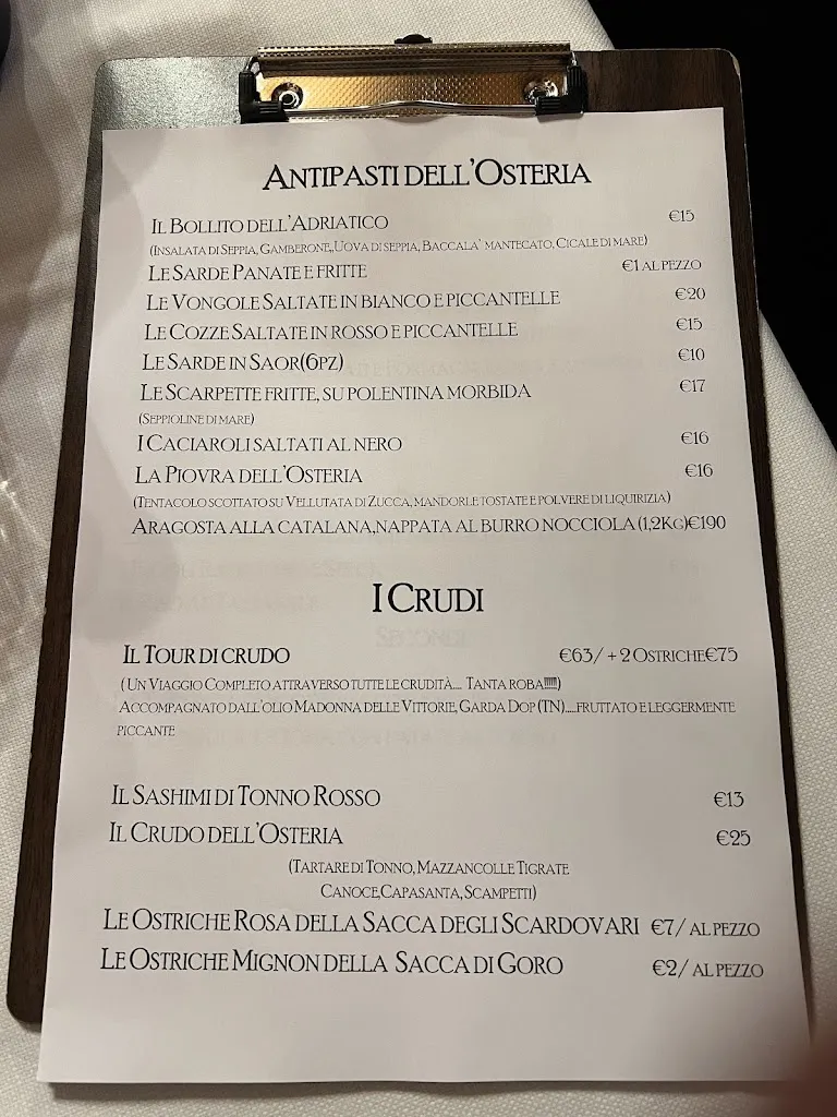 Menu_Osteria Del Pesce e non solo_Ca' Tiepolo_immagine_1