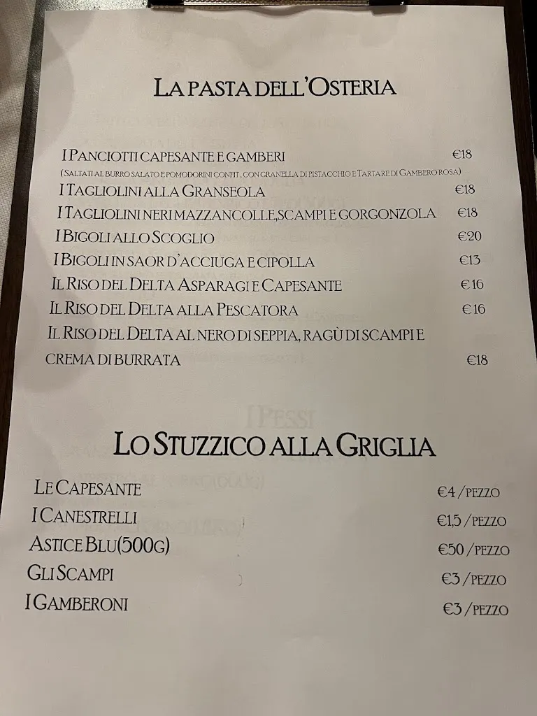 Menu_Osteria Del Pesce e non solo_Ca' Tiepolo_immagine_2