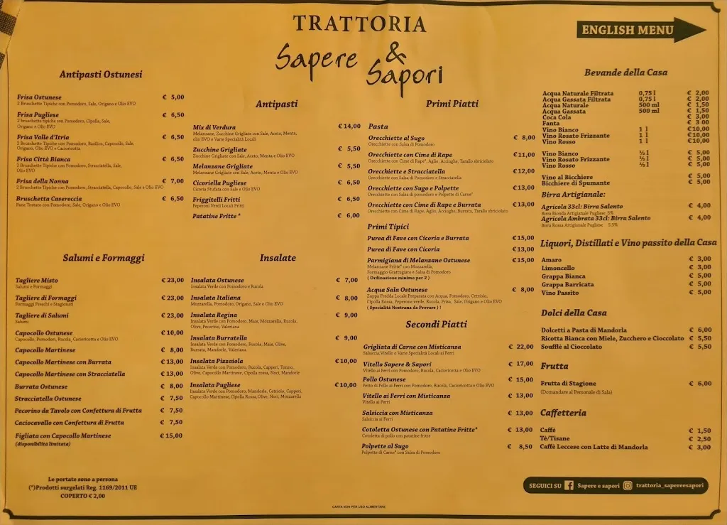 Menu_Trattoria Sapere E Sapori_Ostuni_immagine_2