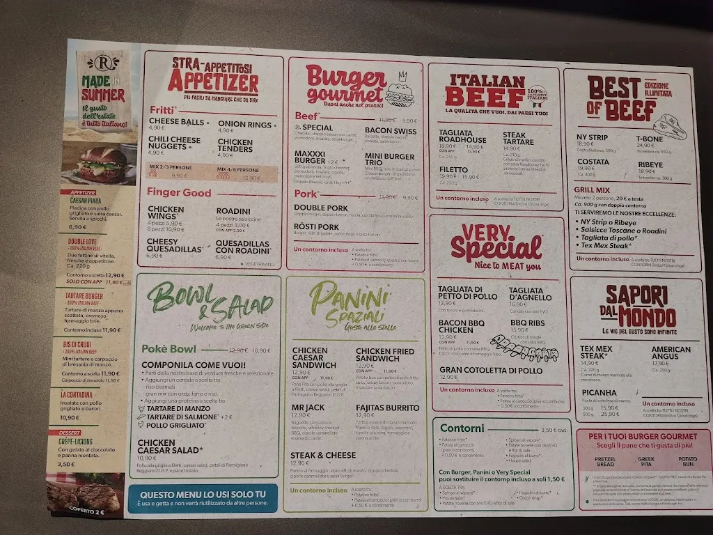 Menu_Roadhouse Restaurant Bussolengo_Bussolengo_image_1