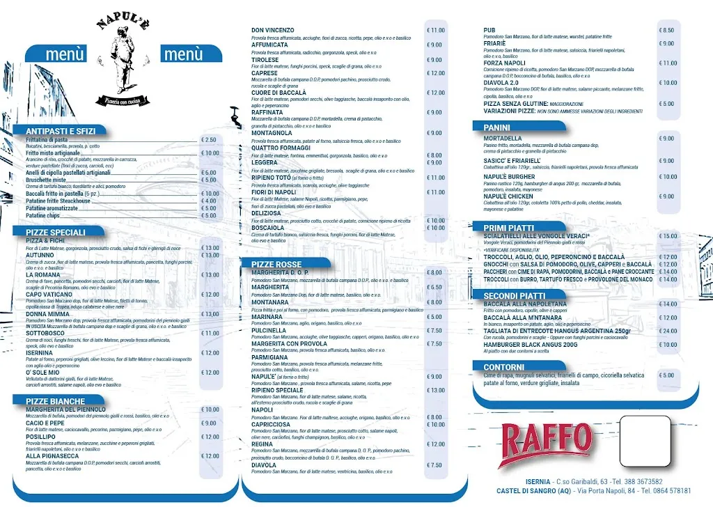 Menu_Pizzeria Napul'è_Castel di Sangro_image_1