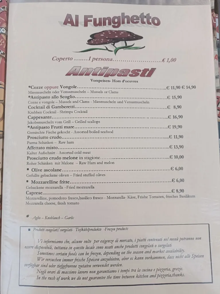 Menu_Trattoria Al Funghetto_Ca' Savio_image_1