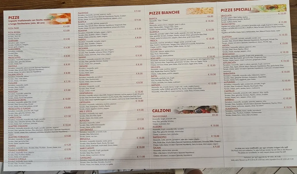 Menu_Ristorante Pizzeria 