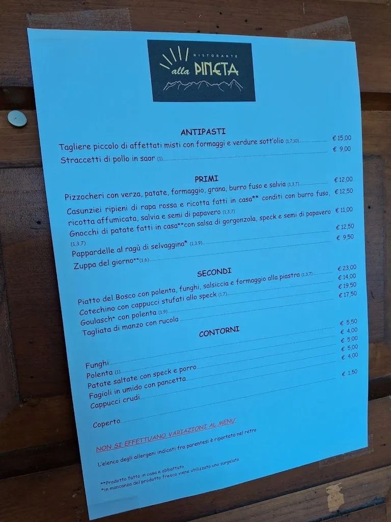Menu_Ristorante Alla Pineta_Calalzo di Cadore_image_1