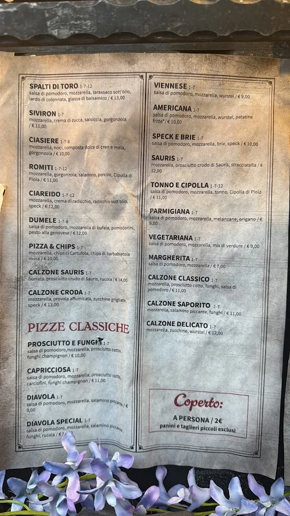 Menu_Antica Hostaria Serenissima - Cucina Tipica & Enoteca_Calalzo di Cadore_image_1