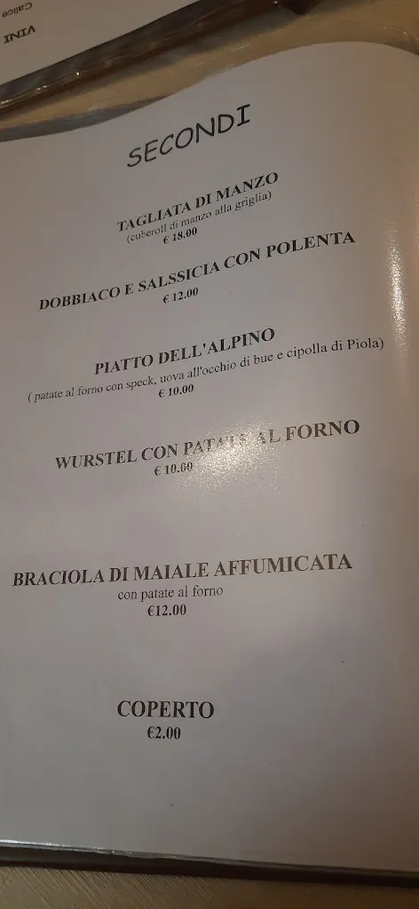 Menu_Antica Hostaria Serenissima - Cucina Tipica & Enoteca_Calalzo di Cadore_image_4