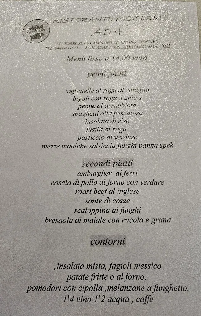 Menu_Ristorante Pizzeria Ada_Camisano Vicentino_image_1
