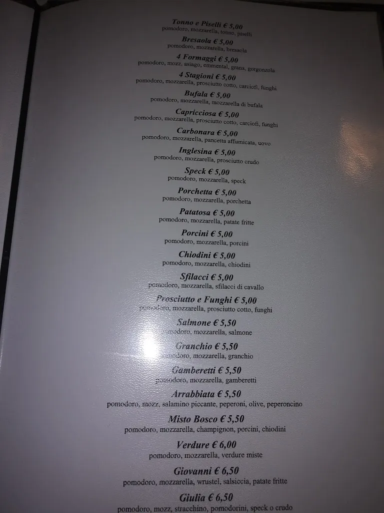 Menu_Pifxbfzzeria La Mimosa Di Carraro Renza_Camponogara_image_4