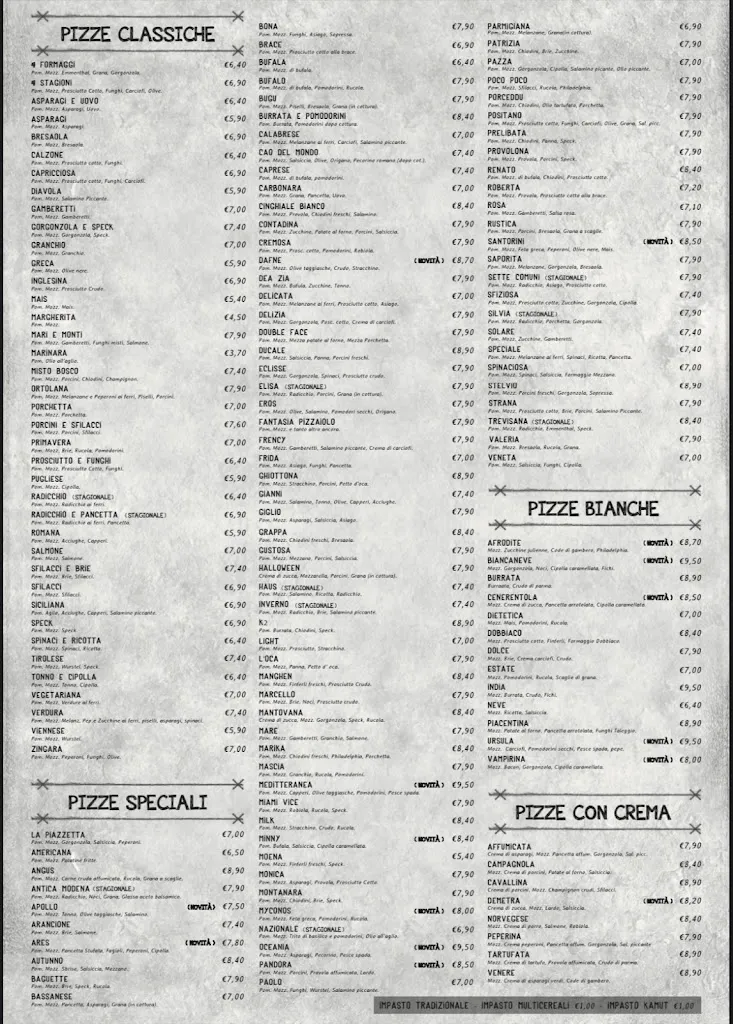 Menu_La Piazzetta - Cicchetteria Pizzeria_Campo San Martino_image_1