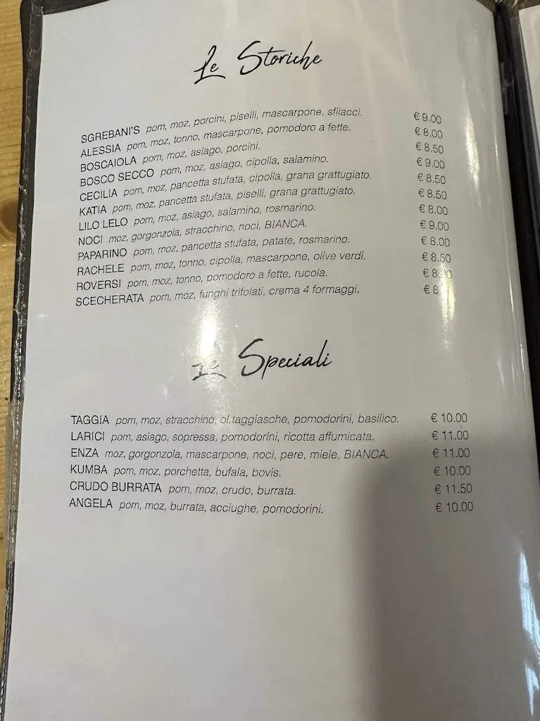 Menu_Pizzeria Sgrebani's Bar/pizzeria_Canove di Roana_image_1