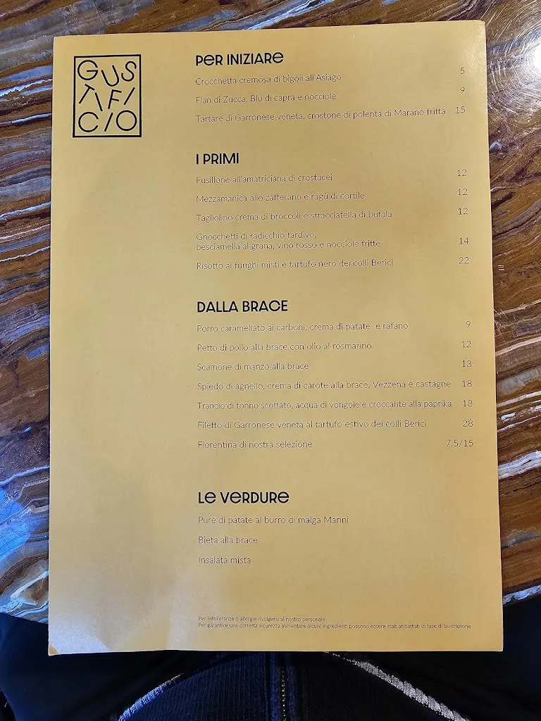 Menu_Albergo il Gustificio_Carmignano di Brenta_image_1