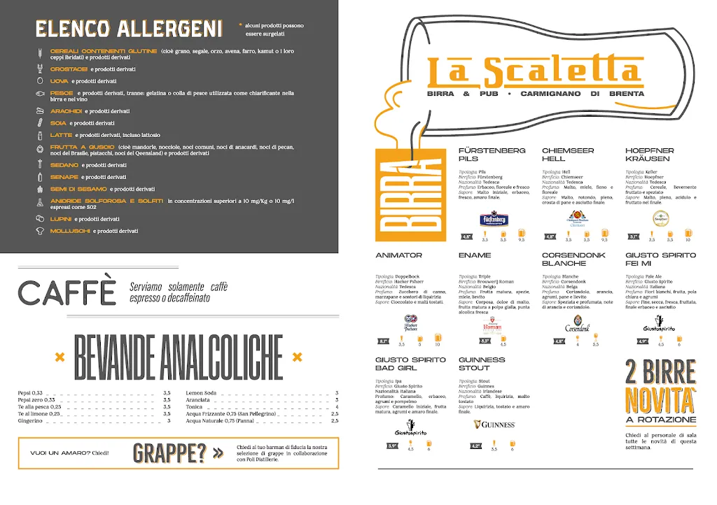Menu_La Scaletta Pub - Carmignano_Carmignano di Brenta_immagine_2